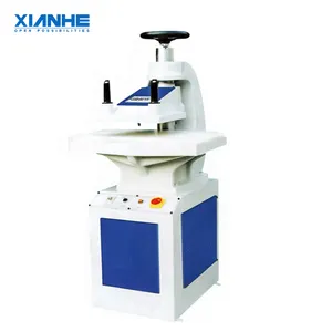 Máquina de corte de zapatos para corte de zapatilla, máquina pequeña manual de China con pulsador de brazo oscilante hidráulico, 10T