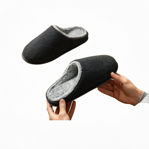 Pantuflas de Casa Personalizadas con Forro de Sherpa, Parte Superior Suave, Punta Cerrada, Estilo Mule para Interiores, Calzado de Invierno para Descansar - Product Image 1