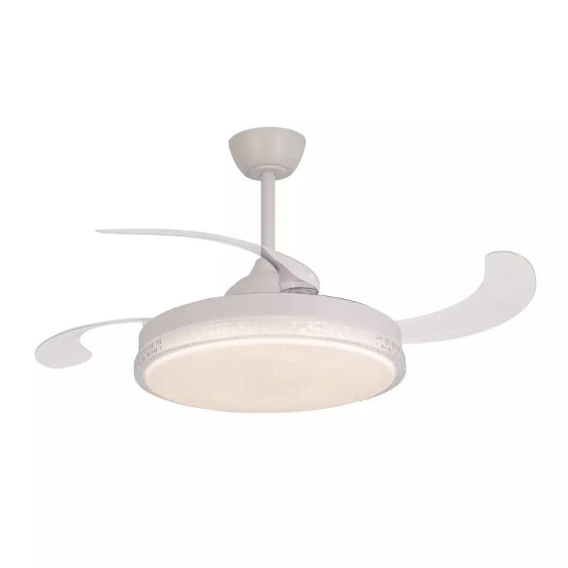 Modern Minimalist LED Ceiling Lamp Ultra-Thin Invisible Fan for Home Bedroom Full Spectrum Eye Protection Remote Living Room