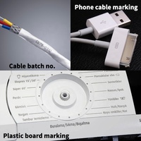 Máquina de grabado láser, máquina de marcado láser para marcar el número de lote del logotipo en cables de plástico negro gris blanco