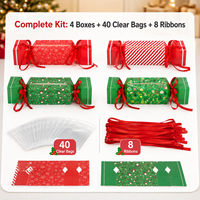 Boîte surprise de Noël en forme de bonbon pour tirer l'argent, kit de craquelins à monnaie, boîte cadeau DIY pour la décoration de table de Noël et les cadeaux de fête
