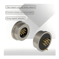 Nuevos Adaptadores USB de Alta Potencia de 10 Pines Denentech, Conector Magnético Circular de Latón Macho y Hembra, Nuevos Productos para PCB