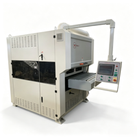 Machine de polissage et de finition à bande large pour le chanfreinage, l'ébavurage et le lustrage des pièces métalliques, avec moteur 11kW