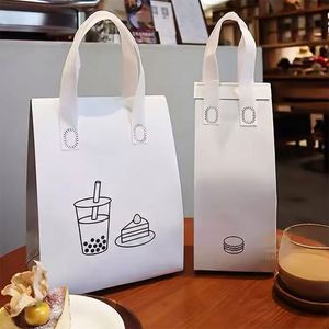 Sac isotherme en non-tissé résistant à l'eau pour livraison de repas, sac thermique pour café Boba à emporter, sac isotherme pour le déjeuner, sac fourre-tout isotherme pour le déjeuner - Product Image 1
