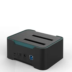 Estação de acoplamento externa OTN-UHD6 para disco rígido externo HDD Max 16TB Dual Bay, preço de fábrica, 2 unidades, externo de 2,5 3,5 polegadas