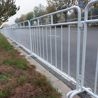 Vente directe usine – Barrière temporaire de contrôle des foules de 6 pieds, barrières piétonnières galvanisées, barricade française, modélisation 3D, durable