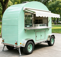 Remorque mobile pour aliments, boissons, bière et bonbons, aménagement flexible et personnalisé, chariot de restauration rapide professionnel, design résistant à la rouille, pour événements