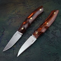 Couteaux Bowie à lame fixe NEWOOTZ faits à la main en acier 14C28N avec étui, manche en bois de fer, couteau de survie et de chasse en plein air