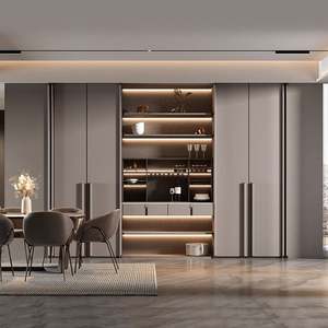 Armoires de chambre à coucher modernes de luxe, style bois, pour la maison, la villa, l'appartement, l'hôtel, utilisation de meubles - Product Image 1