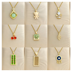 Collana con <span class=keywords><strong>Ciondolo</strong></span> in Ottone Jeutelis, Catena in Acciaio Inossidabile e Pietra di Zirconia - Scelta Top per Regali da Donna - Product Image 1