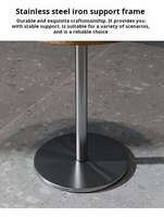 Tabouret de bar en acier inoxydable de style industriel Ensemble de tables et de chaises commerciales pour restaurant ou café de thé sur mesure