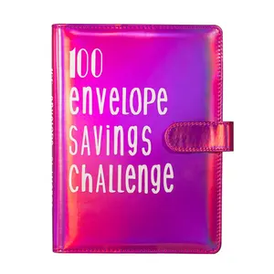 Agenda 2024 100 Omhult Geldbesparende Challenge Binder Set A5 Ring Binder Budgetplanner 100 Dag Uitdaging Geldbesparende Binder