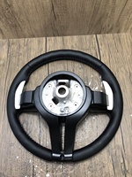Volant de voiture sport à fond plat en cuir perforé en fibre de carbone pour les séries 3/4 F10 F30 F90 F01 F12 M3 M6