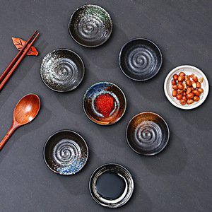 Vente en gros de plats simples en céramique de style japonais pour sushi sauces soja petit <span class=keywords><strong>plat</strong></span> de sauce et assiette de service - Product Image 3