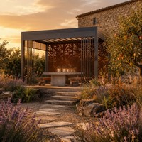 Pergola Bioclimatique en Aluminium au Design Moderne, à Lames Orientables, pour Jardin Extérieur, en PVC, Revêtement Poudré, Écologique, Résistante au Vent, Livraison Gratuite