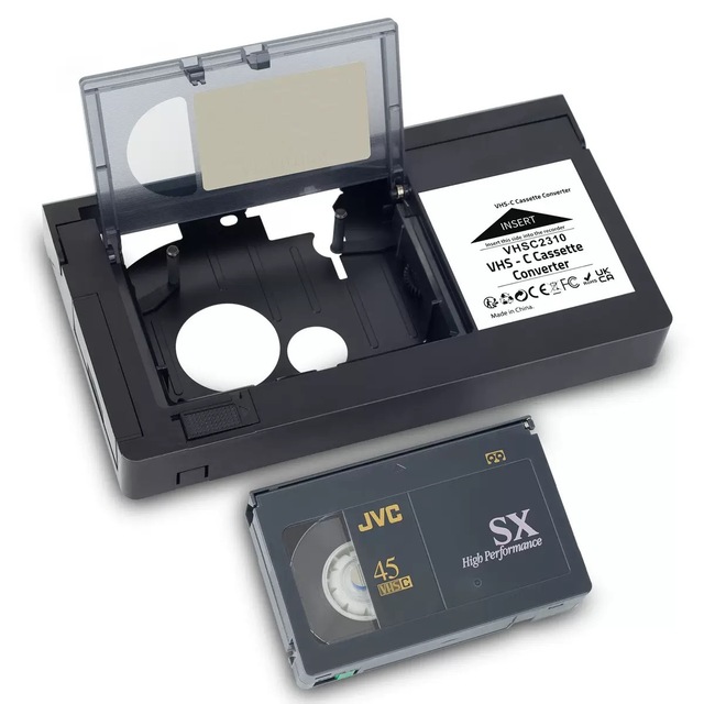 Original VHS to VHSC Half-Inch Tape Converter Box Incompatible with Minid/Hi8 Place of Origin None Brand Name Other