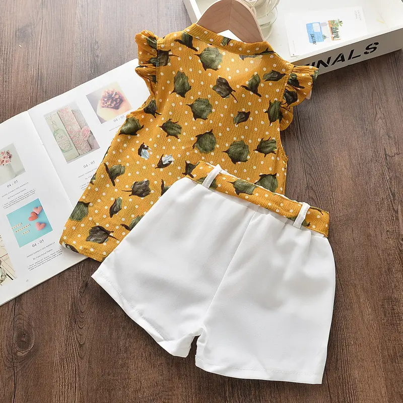 Премиум летнее короткое платье для девочек детская одежда Заводская одежда для детей