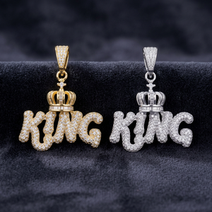 Colgante de compromiso personalizado de plata de ley 925 con moissanita y perla de agua dulce, joyería de moda hip hop de diseño, amuleto llamativo - Product Image 3