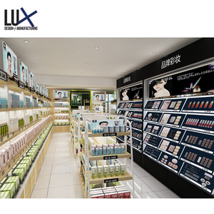 Decoración interior de estilo de madera atractiva personalizable LUX para tienda minorista de perfumes cosméticos vitrinas de madera a medida - Product Image 3