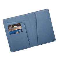 Porte-passeport et porte-cartes en cuir vegan Pebble populaire, porte-cartes d'identité en cuir PU, cadeaux d'affaires et promotionnels