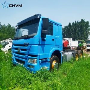 Camión Tractor Usado Sinotruk Howo 6x4 Azul Cielo de 420hp a Bajo Precio en Venta - Product Image 1