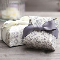 Boîte à savon pliante en papier avec motif rétro exquis, emballage en boîte de couleur, bougies parfumées, savon artisanal, boîte cadeau pour le thé