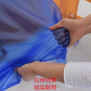 Tablier de travail imperméable, résistant à l'huile, aux acides et aux alcalis, pour la cuisine et le nettoyage, pour hommes et femmes, grande taille, couleur unie, longueur longue - Product Image 2