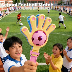 Jouets sonores <span class=keywords><strong>de</strong></span> football à agiter à la main, design 3 paumes superposées, pour apaiser bébé, outil <span class=keywords><strong>de</strong></span> cheering en stade, alternative au sifflet d'entraîneur, vente en gros - Product Image 3