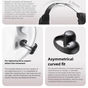 หูฟังไร้สาย Shokz OpenDots ONE E310 แบบหนีบหู ลดเสียงรบกวนด้วย AI แบตเตอรี่ใช้งานได้ยาวนาน น้ำหนักเบา หูฟังแบบปรับแต่งได้ - Product Image 5