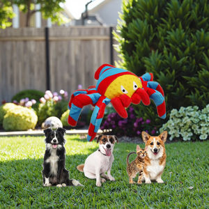 Fabricante de felpa suave respetuoso con el medio ambiente juguete de látex <span class=keywords><strong>Super</strong></span> Spider Hero juguete interesante Squeaky Inside Dog Toy - Product Image 1