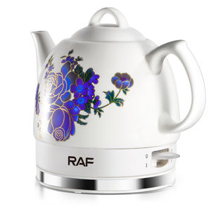 Şakayık çiçek desen 1.2L çay su ısıtıcısı çaydanlık su kazanı demlik elektrikli su ısıtıcısı seramik SU ISITICI - Product Image 3