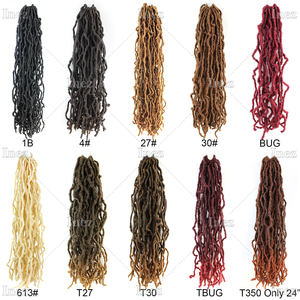 Extensions synthétiques de dreadlocks de 18 et 24 pouces, fausses tresses blondes au crochet, nouvelles locs souples, vente en gros de cheveux à tresser - Product Image 5