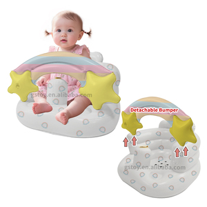 Pare-chocs arc-en-ciel détachable pour bébé en PVC canapé d'apprentissage assis pour les tout-petits chaise de bain gonflable pour bébé de 3 à 36 mois - Product Image 1