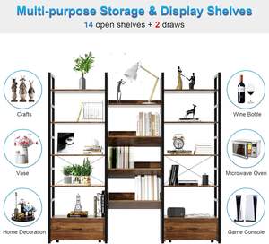 Estante de almacenamiento de escalera para libros, estantería para el hogar, muebles de sala de estar, estantes multicapa de fábrica, estantería de madera al por mayor - Product Image 3