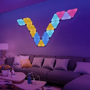 E-commerce Supplier DIY RGB Triangle Wall Lamps Smart Decoration Triangle Shape Led Light