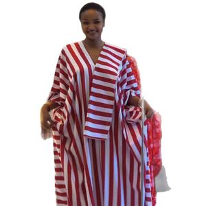 Vestido largo informal <span class=keywords><strong>de</strong></span> ocio con cuello en V y manga murciélago a rayas, estilo holgado, para <span class=keywords><strong>mujer</strong></span>, novedad primavera 2026, transfronterizo europeo-americano y africano. - Product Image 5