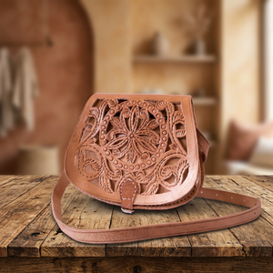 Sac bandoulière unisexe en toile avec motif floral sculpté, style classique, poignée souple, durable, fait main, avec roulettes pivotantes pour le voyage et le rangement - Product Image 2
