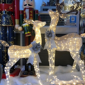 Large <strong>Outdoor</strong> Christmas Motif Lighted Decorative White Deer Elk Ornaments <strong>Light</strong> <strong>up</strong> <strong>Reindeer</strong> Luminous with <strong>Light</strong> for Garden - Product Image 1