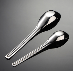 Cuillère à soupe classique à fond plat à long manche en acier inoxydable de haute qualité SU 316L SUS 304 grande capacité pour bébé HPS0312 - Product Image 5