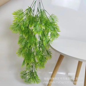 Artificial Palm <b>Leaves</b> 80cm Plastic Greenery For Home <b>Decor</b> Ceiling <b>Wall</b> Hanging Vines Outdoor Props - Product Image 2
