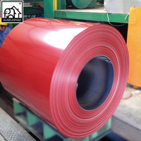 Bobine d'acier prélaqué couleur RAL PPGI PE PVDF, tôle d'acier galvanisé prépeinte pour revêtement mural extérieur et porte de garage