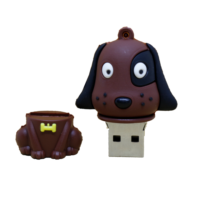 Cute Cartoon Dog PVC USB Flash Drive New Creative Gift USB 3.0/2.0 CE Certified 1-Year Warranty Custom Colors Security