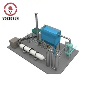 Dessiccateur rotatif industriel de machine de flux d'air de sciure de paille pour la poudre de biomasse
