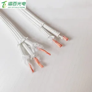 Cable de alta temperatura de 2 núcleos y 3 núcleos, cable trenzado de mica resistente al calor, a prueba de fuego, 0,5mm, 0,75mm, 1,0mm, 1,5mm, 2,5mm, 4,0mm