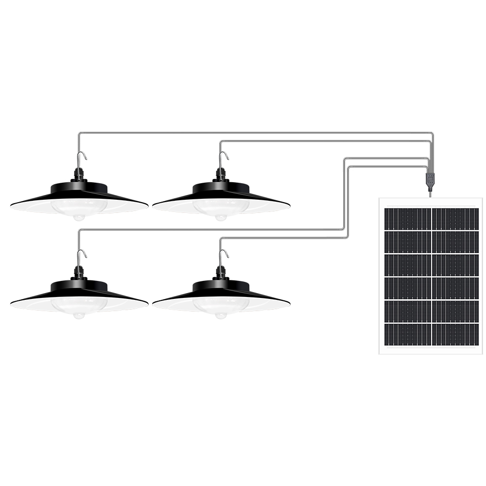 Solar IP65 LED Pendant Street Light with Smart Sensor for Outdoor Use