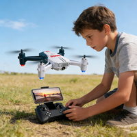 WGNRC V15 Quadricoptère RC Professionnel Pliable avec Contrôle WiFi 4 Axes, Caméra HD 4K WiFi, Jouet Quadricoptère RC Pliable