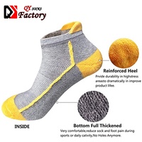 Chaussettes en maille de coton pour hommes, bas à la cheville, d'athlétisme, de course, avec Ventilation, à coussin d'air