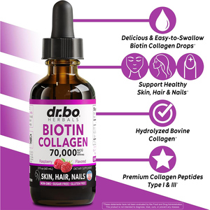 OEM/ODM Beauty supplement radiant skin healthy hair strong nails sugar free biotin collagen peptide <b>drops</b> for women - Product Image 2