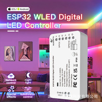 GLEDOPTO ESP32 WLED WiFi APP Controlador de píxeles LED 5-24V 800 IC RGB RGBW DIY Más de 100 modos dinámicos para WS2811 WS2812 WS2814 Etc.