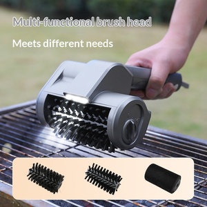 Cepillo Eléctrico para Parrilla con Luz LED, Cepillo <span class=keywords><strong>Limpiador</strong></span> <span class=keywords><strong>de</strong></span> Barbacoa sin Cerdas <span class=keywords><strong>de</strong></span> Acero Inoxidable, Herramientas Recargables para Limpiar Barbacoas - Product Image 4